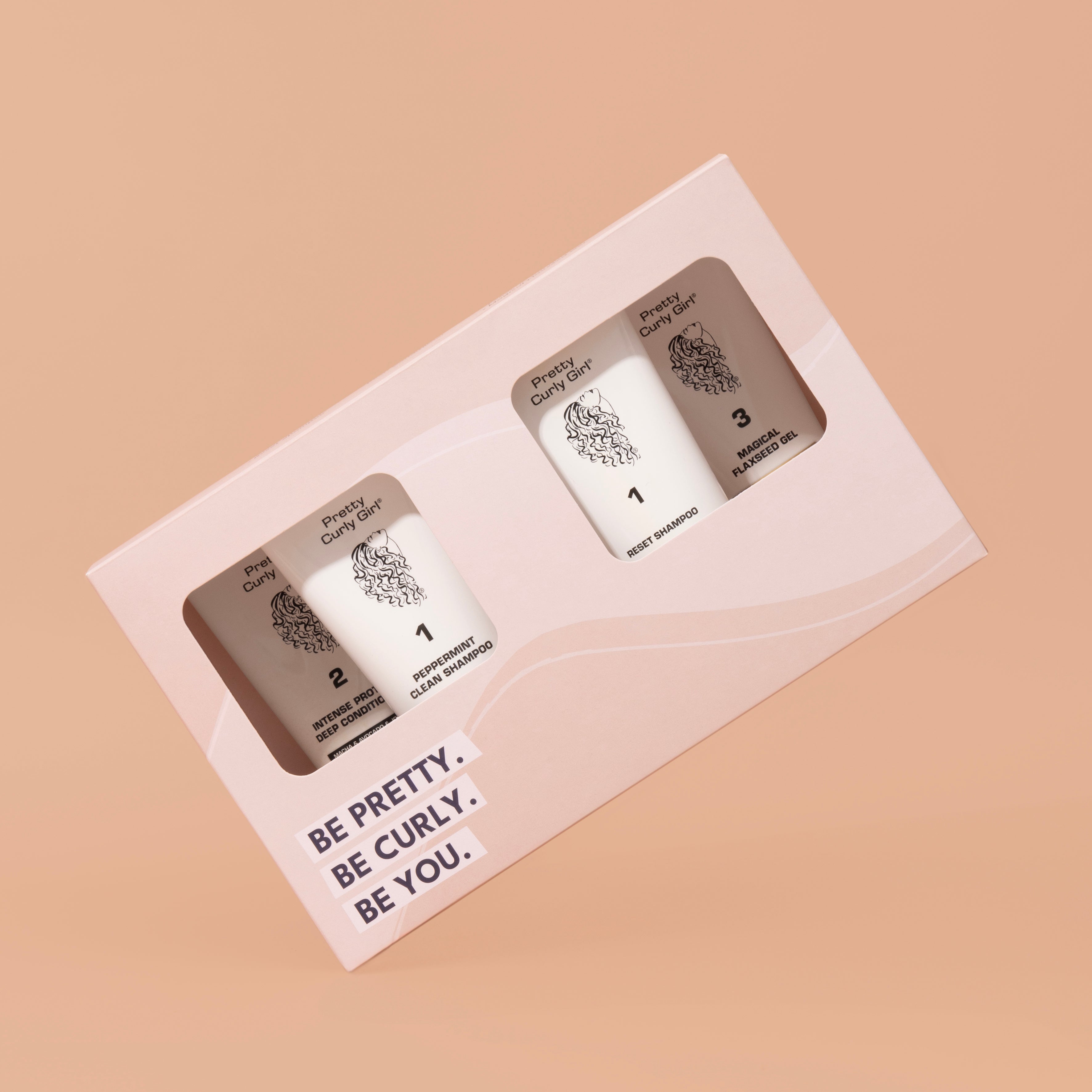 Gift Box Moisture | Pretty Curly Girl | Curly girl method approved | Vegan curly hair products | Krullen | Krullend haar | Hydraterende cadeauset voor krullen | Mini curly hair gift set for moisture and definition | Curly girl approved